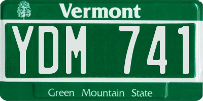 VT license plate YDM741
