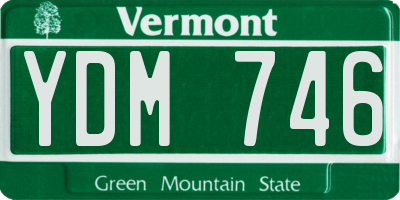 VT license plate YDM746