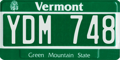 VT license plate YDM748