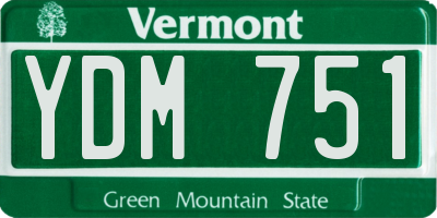 VT license plate YDM751