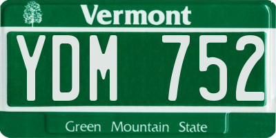 VT license plate YDM752