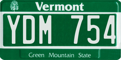 VT license plate YDM754