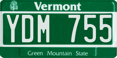 VT license plate YDM755