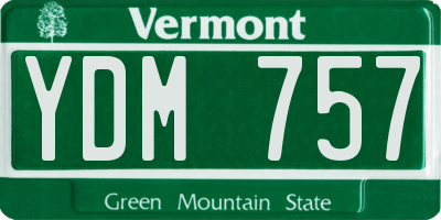 VT license plate YDM757