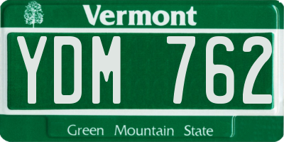 VT license plate YDM762