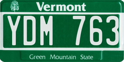 VT license plate YDM763