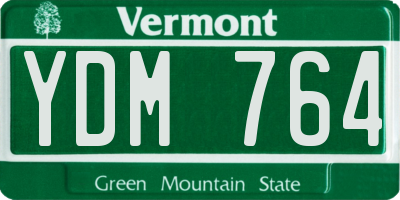 VT license plate YDM764