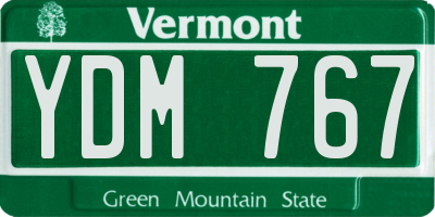 VT license plate YDM767