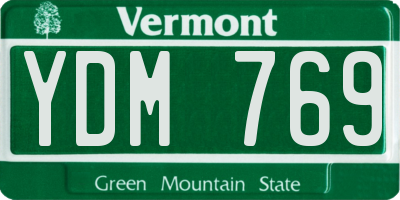 VT license plate YDM769
