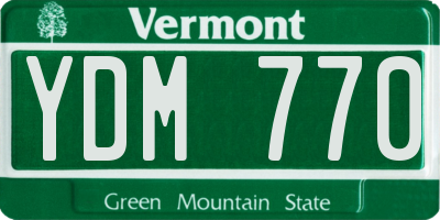 VT license plate YDM770
