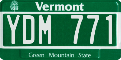 VT license plate YDM771