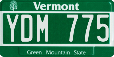 VT license plate YDM775