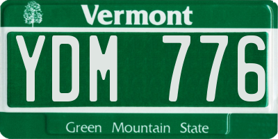 VT license plate YDM776