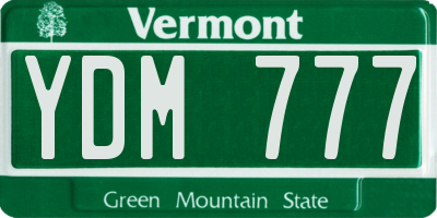 VT license plate YDM777