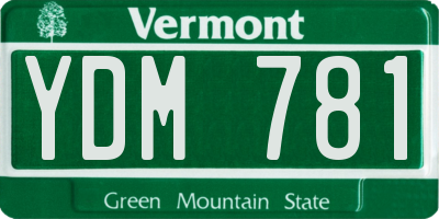 VT license plate YDM781