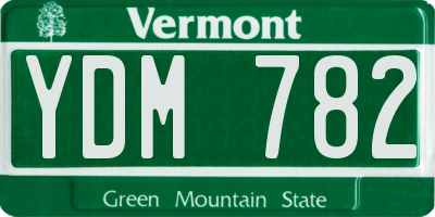 VT license plate YDM782
