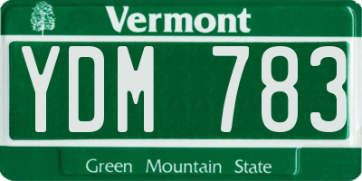 VT license plate YDM783