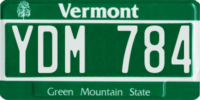 VT license plate YDM784
