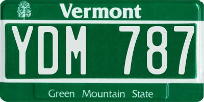 VT license plate YDM787