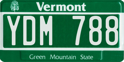 VT license plate YDM788