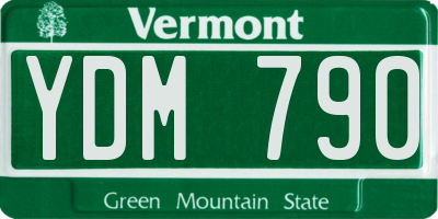 VT license plate YDM790