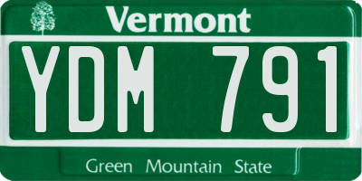 VT license plate YDM791