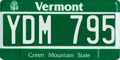 VT license plate YDM795