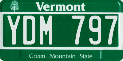 VT license plate YDM797