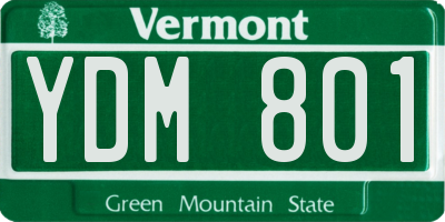 VT license plate YDM801