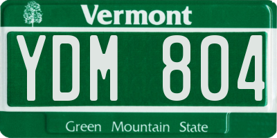 VT license plate YDM804