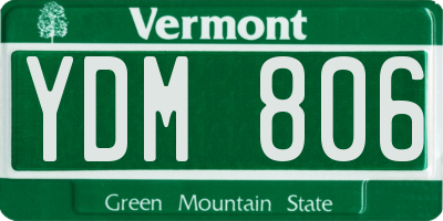 VT license plate YDM806