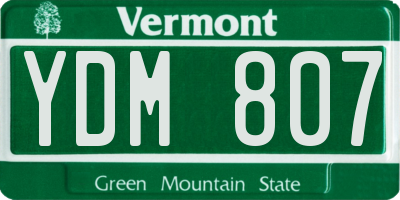 VT license plate YDM807