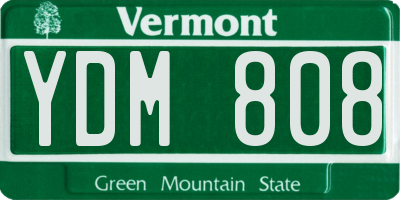 VT license plate YDM808