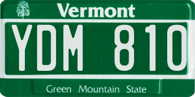 VT license plate YDM810