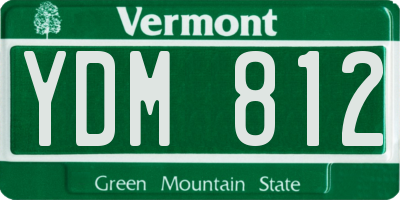 VT license plate YDM812