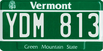 VT license plate YDM813