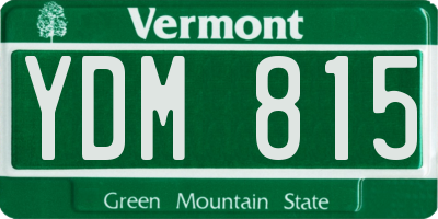 VT license plate YDM815