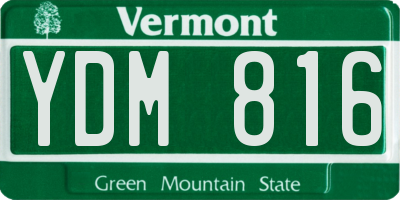 VT license plate YDM816