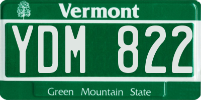 VT license plate YDM822