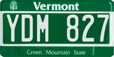 VT license plate YDM827