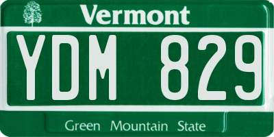 VT license plate YDM829