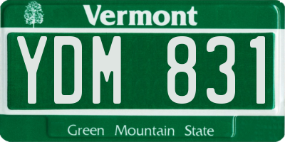 VT license plate YDM831
