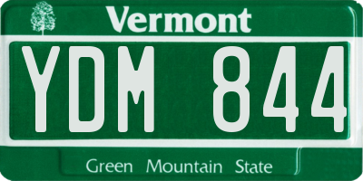VT license plate YDM844