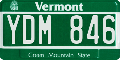 VT license plate YDM846