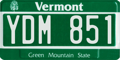 VT license plate YDM851