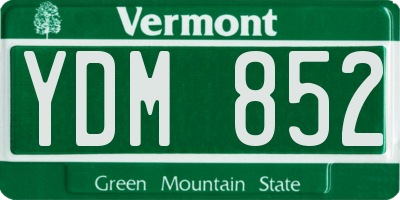 VT license plate YDM852
