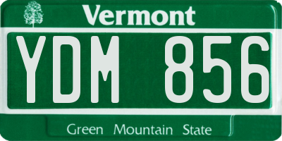 VT license plate YDM856