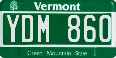 VT license plate YDM860