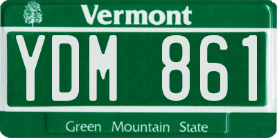 VT license plate YDM861