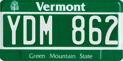 VT license plate YDM862